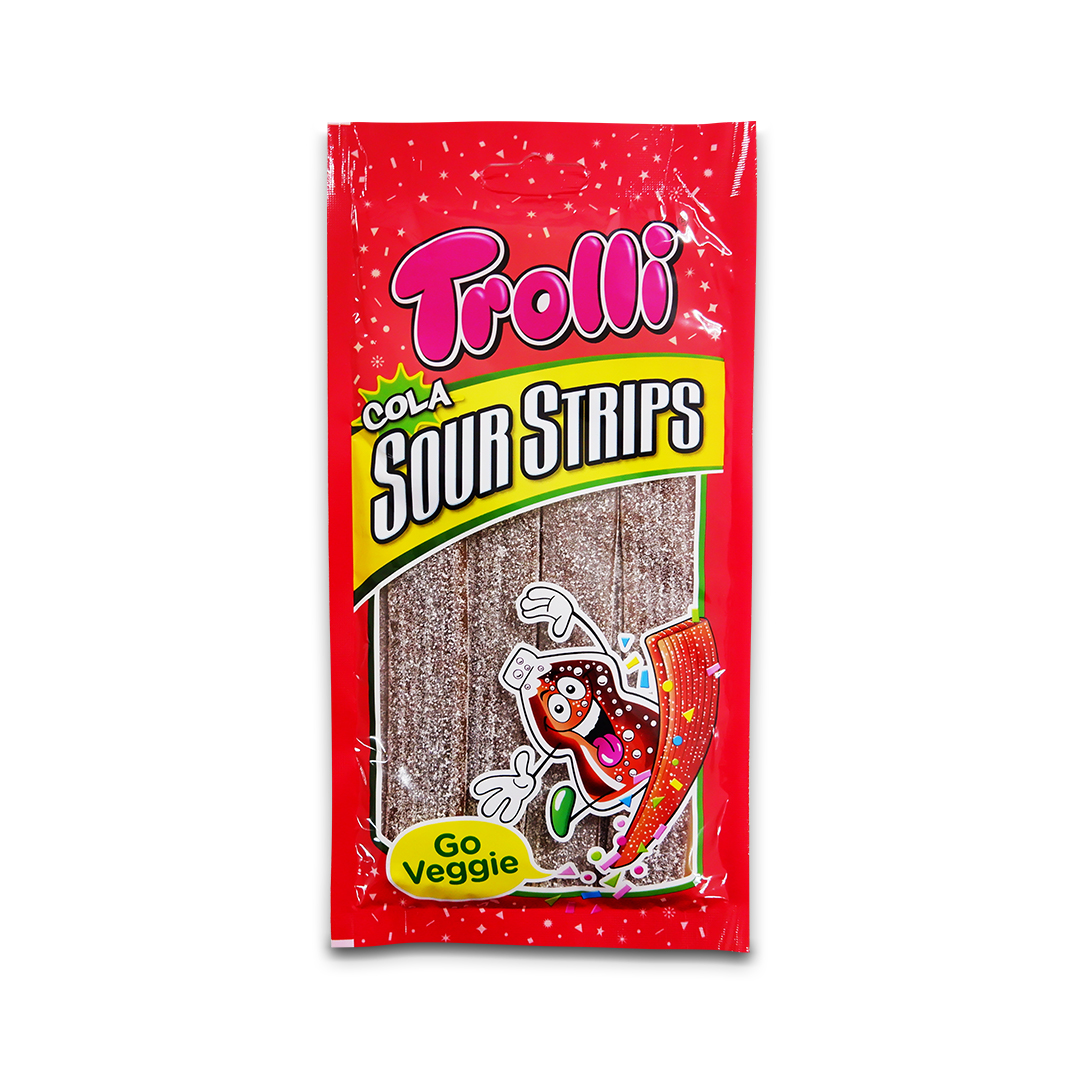 Trolli Sour Strips Cola Gummy Candy 85g