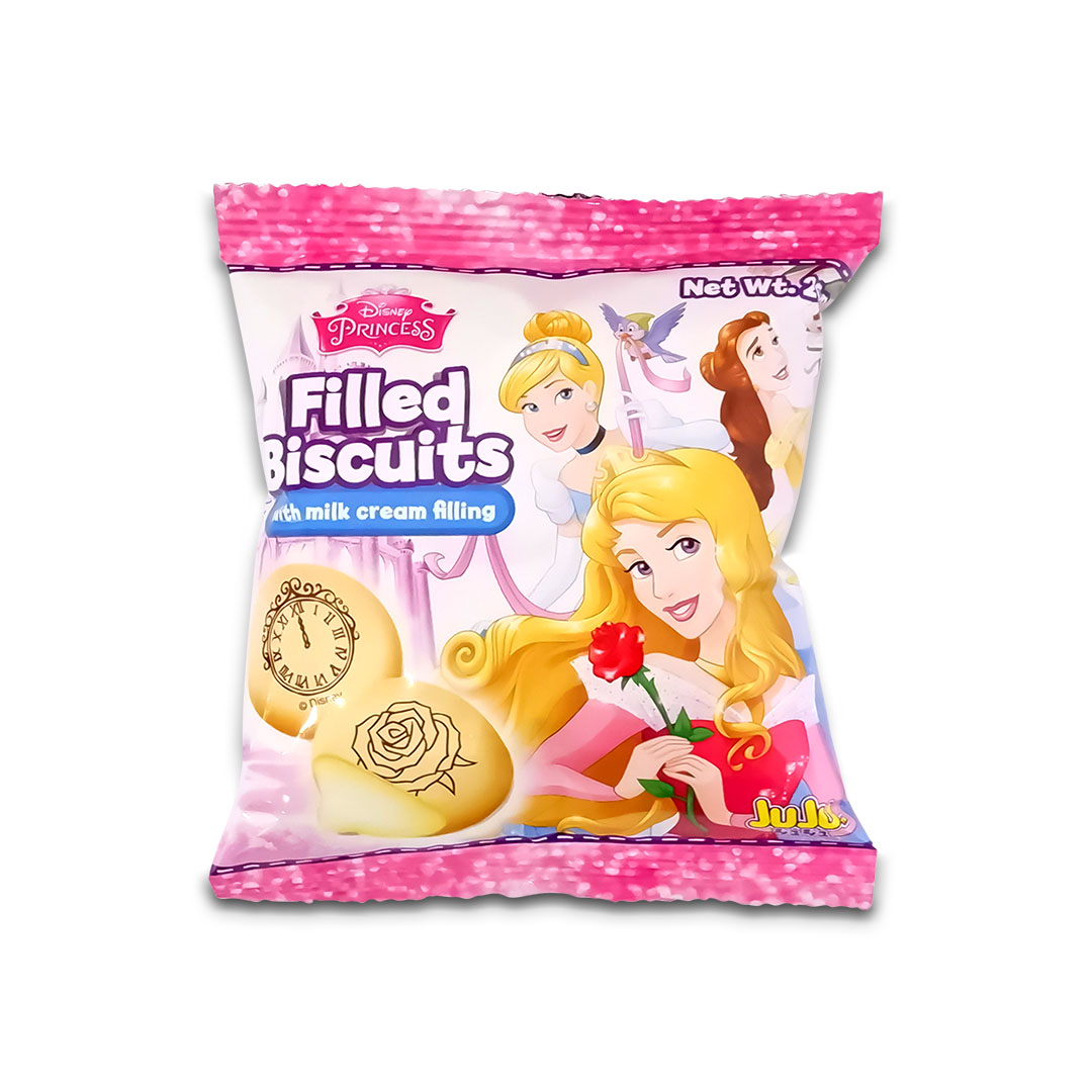 Juju Disney Princess Filled Biscuit with Milk Cream Filling 26g