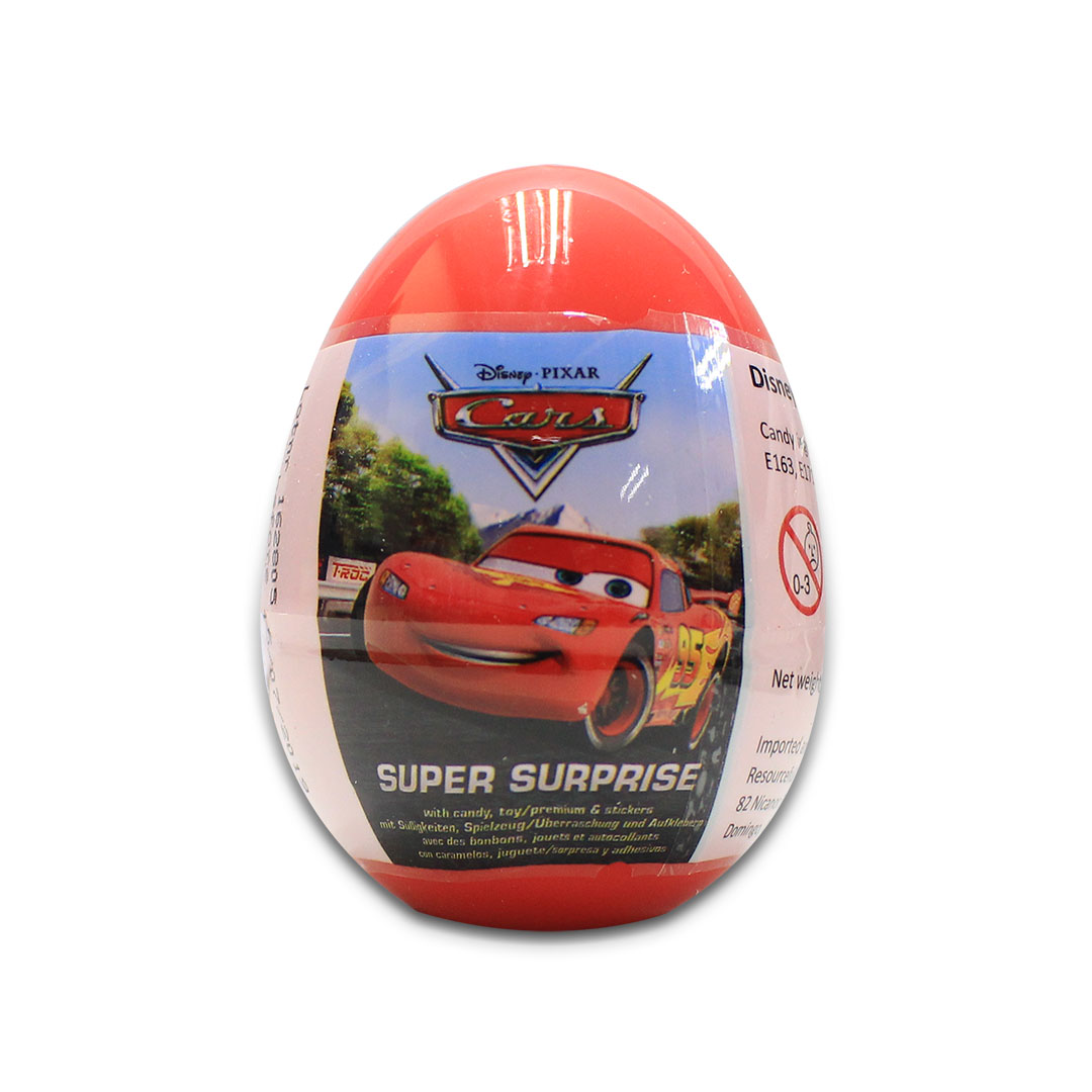 Disney Pixar Cars Surprise Egg With Sweets & Surprises Inside 10g