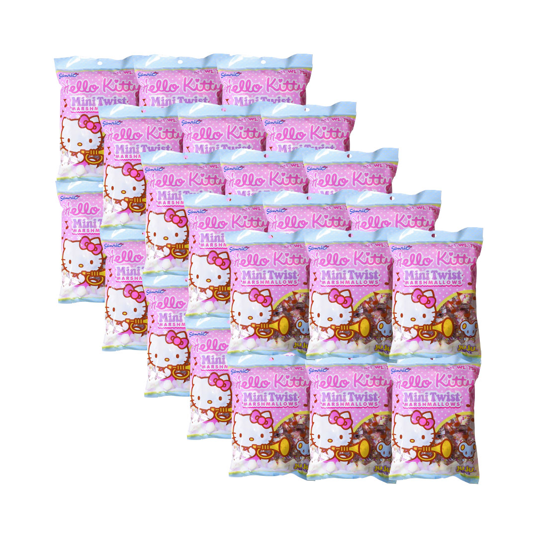 Erko Hello Kitty Juju Mini Twist Marshmallow 75g x 30