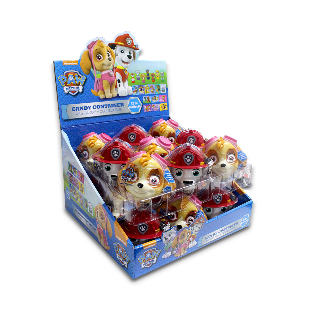 Juju Paw Patrol Candy Container with Candy + Collectible 10g x 18