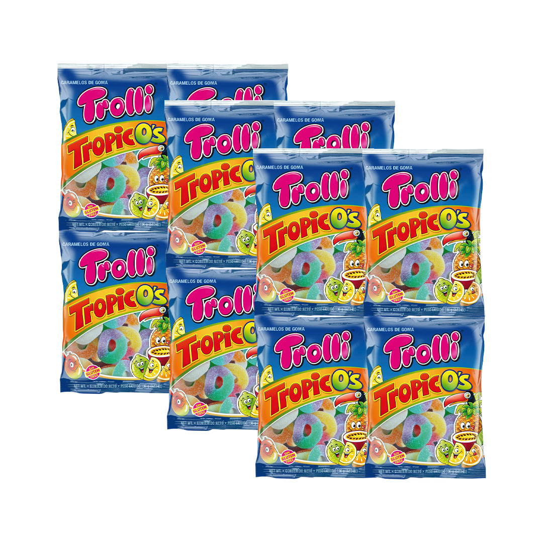 Trolli Tropic O's Gummy Candy 100g x 12