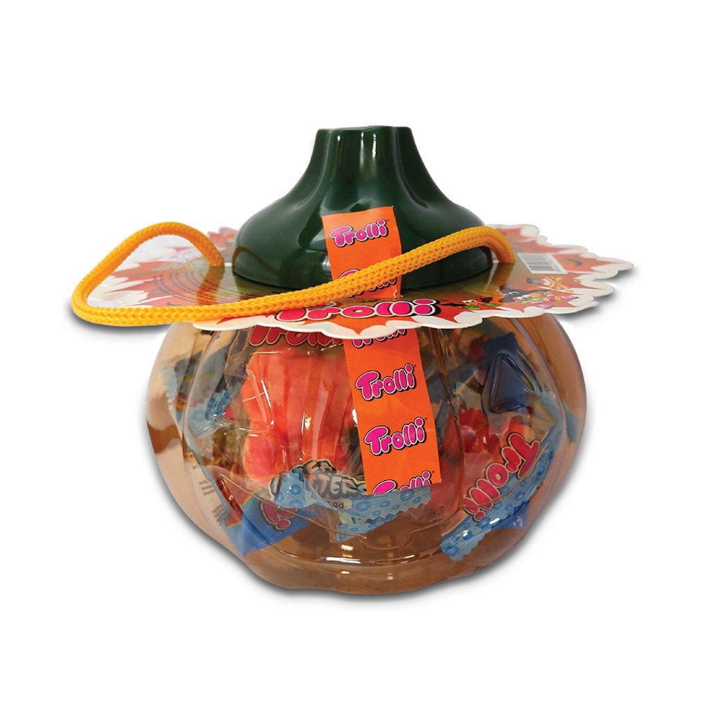 Trolli Gummy Candy Assorted in Pumpkin Container 90g